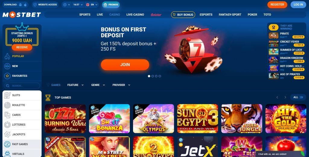 Mostbet – kasino a sportovní sázky